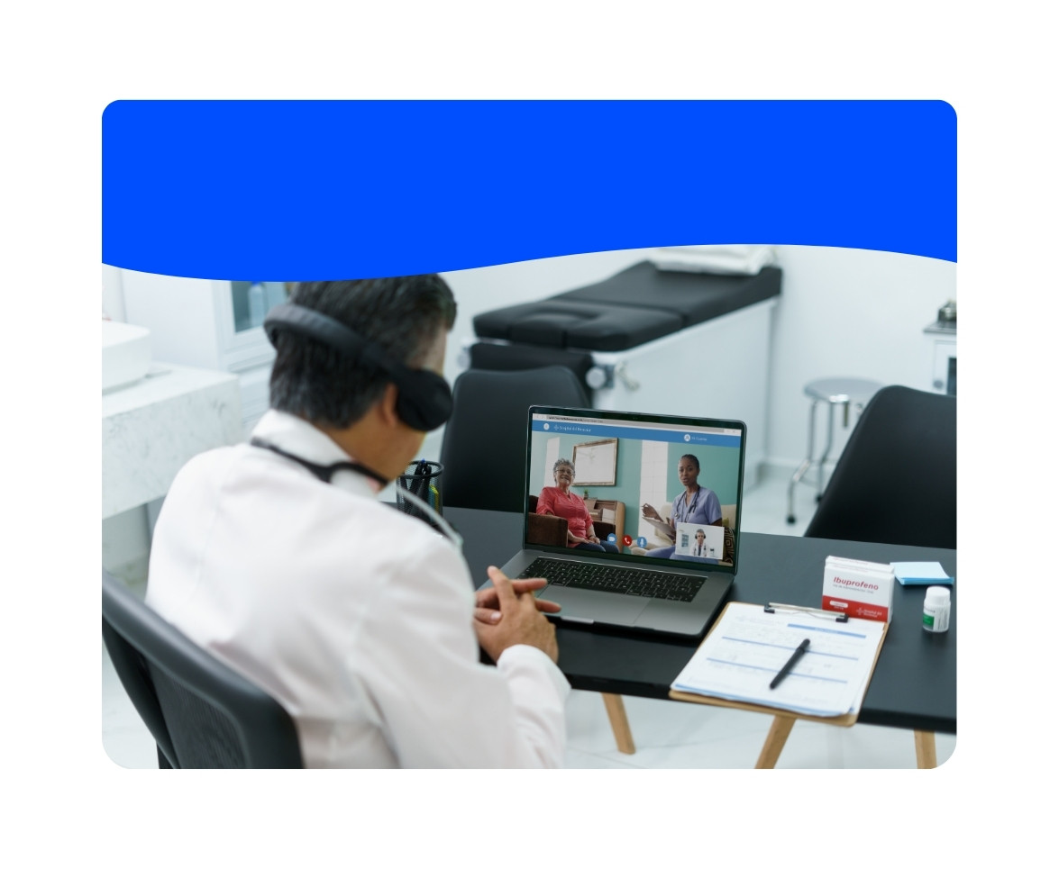 Téléconsultation entre un praticien et un patient avec Ubiclic